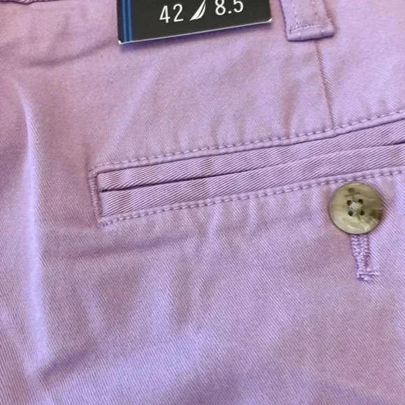 NWT NAUTICA CLIPPER SHORT CLASSIC FIT  MENS SIZE 42 INSEAM IS 8.5 “ LAVENDWR - Picture 10 of 11